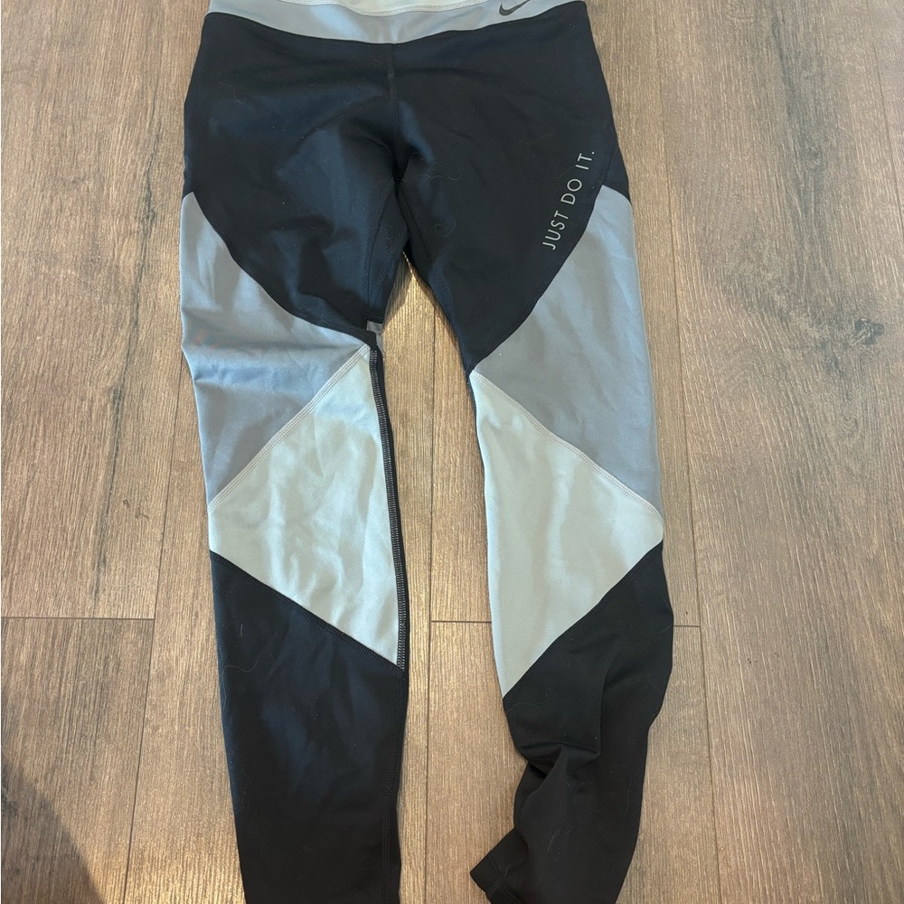 Nike Black and Gray Performance Leggings